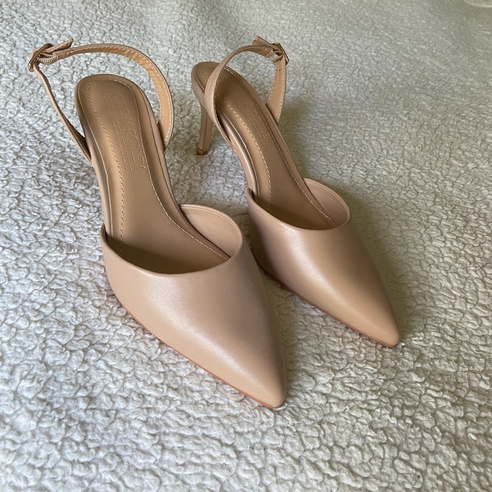 Cynthia Rowley Beige Slingback Heels